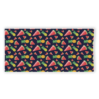 Watercolor Tropical Pattern Print Beach Towel