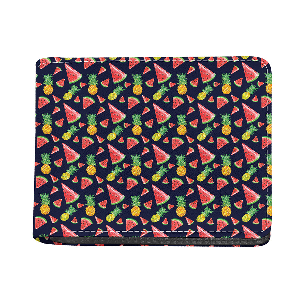Watercolor Tropical Pattern Print Bifold Wallet