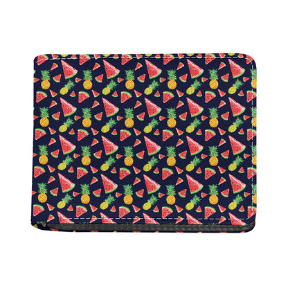 Watercolor Tropical Pattern Print Bifold Wallet