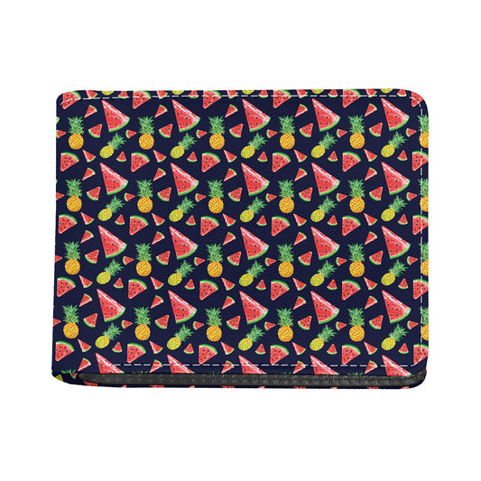 Watercolor Tropical Pattern Print Bifold Wallet