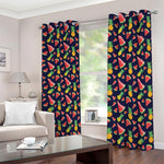 Watercolor Tropical Pattern Print Blackout Grommet Curtains