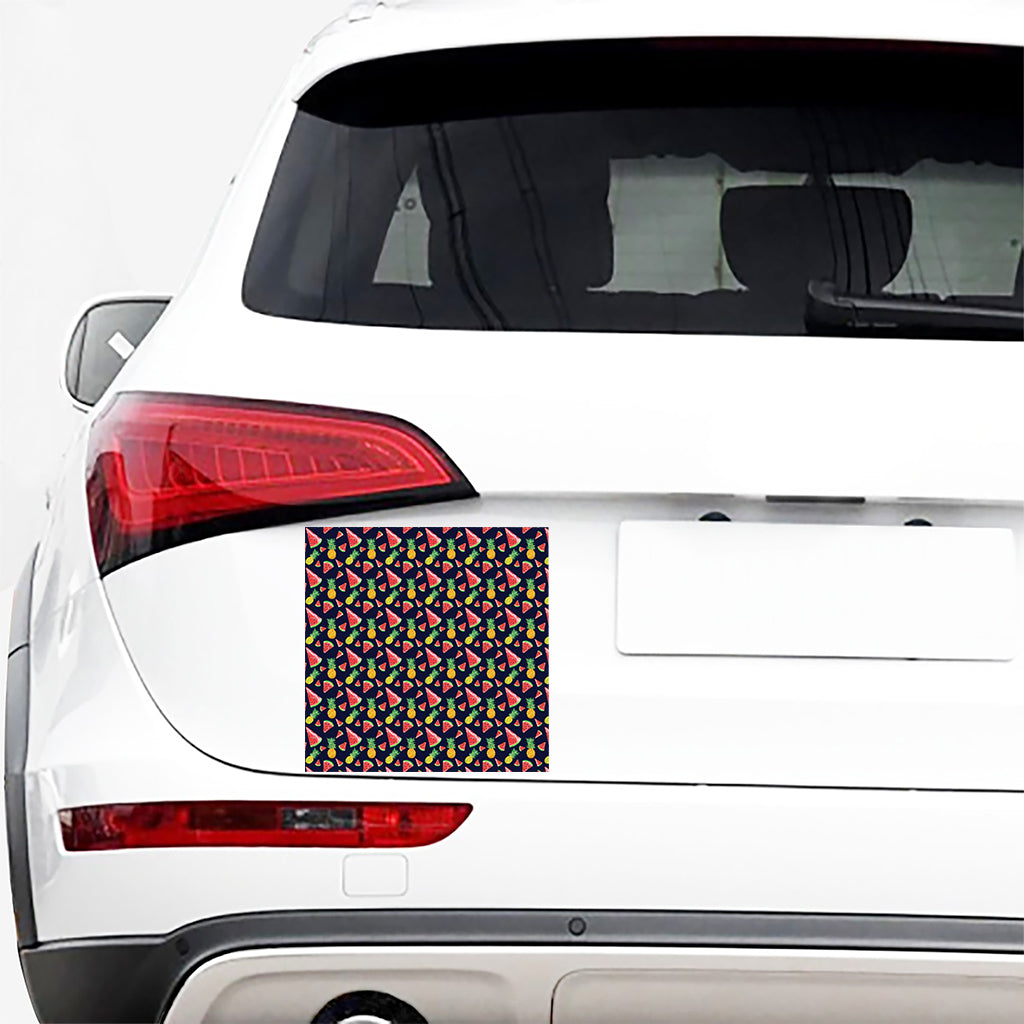 Watercolor Tropical Pattern Print Car Sticker