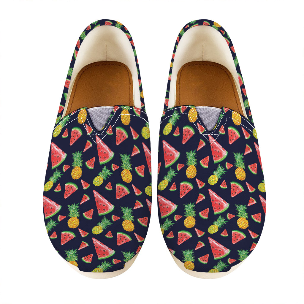 Watercolor Tropical Pattern Print Casual Shoes