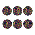 Watercolor Tropical Pattern Print Coaster Set