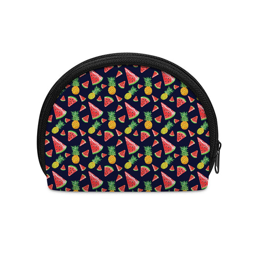 Watercolor Tropical Pattern Print Coin Purse