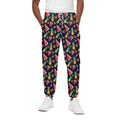 Watercolor Tropical Pattern Print Cotton Sweatpants