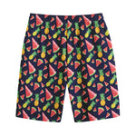 Watercolor Tropical Pattern Print Cotton Shorts