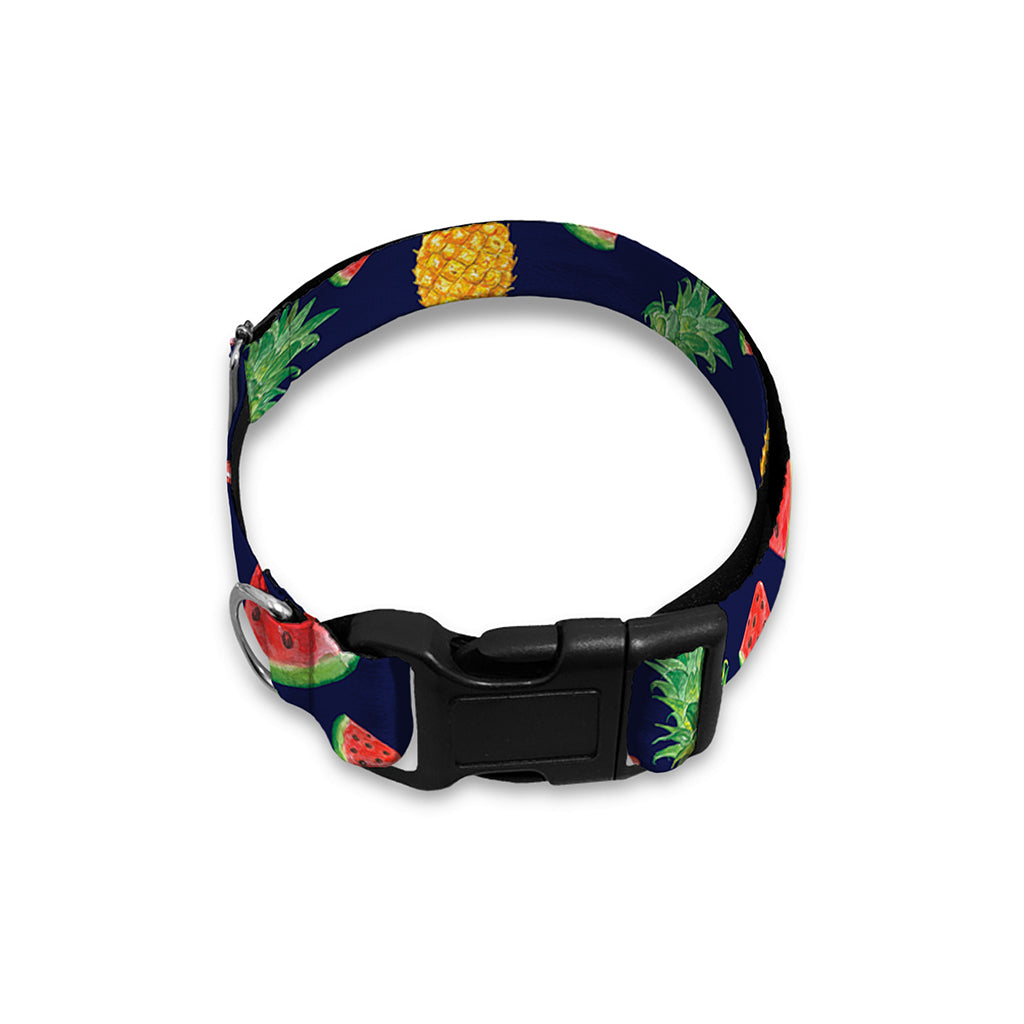 Watercolor Tropical Pattern Print Dog Collar