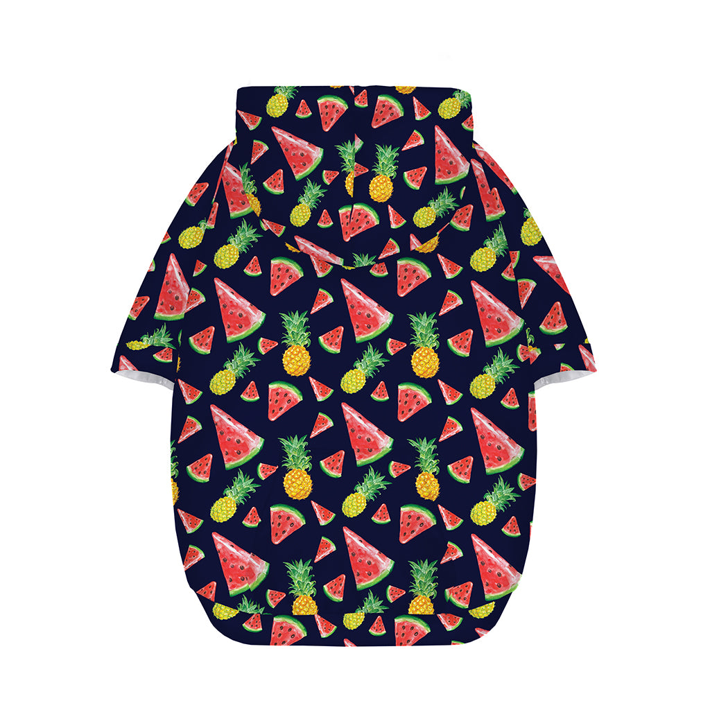 Watercolor Tropical Pattern Print Dog Zip Up Hoodie