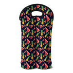 Watercolor Tropical Pattern Print Double Neoprene Wine Tote