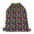 Watercolor Tropical Pattern Print Drawstring Bag