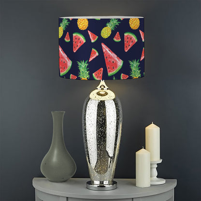 Watercolor Tropical Pattern Print Drum Lamp Shade