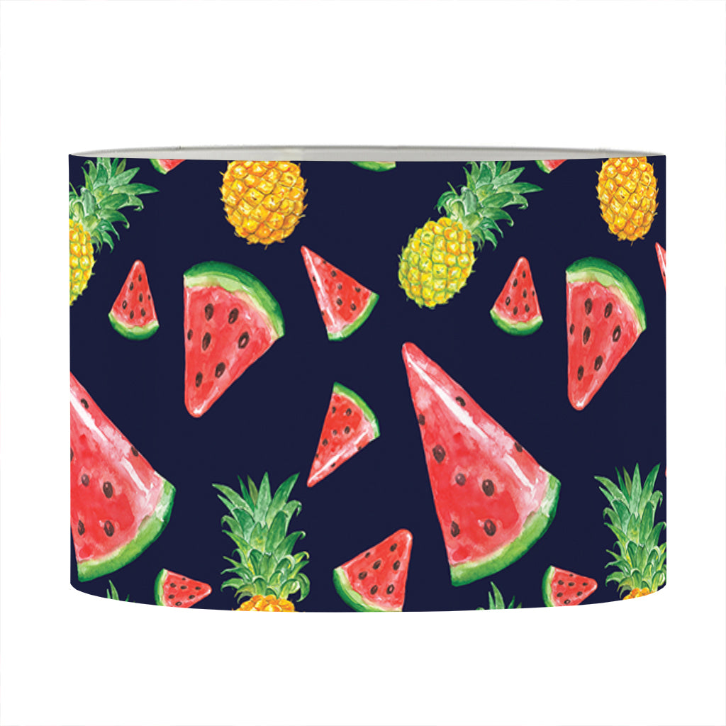 Watercolor Tropical Pattern Print Drum Lamp Shade