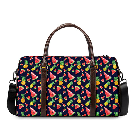 Watercolor Tropical Pattern Print Duffle Bag