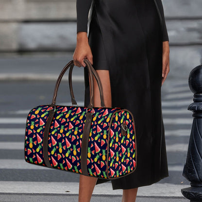 Watercolor Tropical Pattern Print Duffle Bag