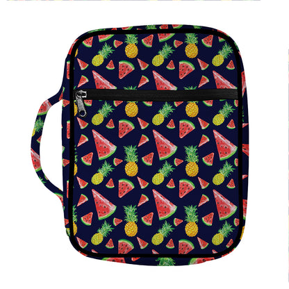 Watercolor Tropical Pattern Print Front Pocket Bible Bag