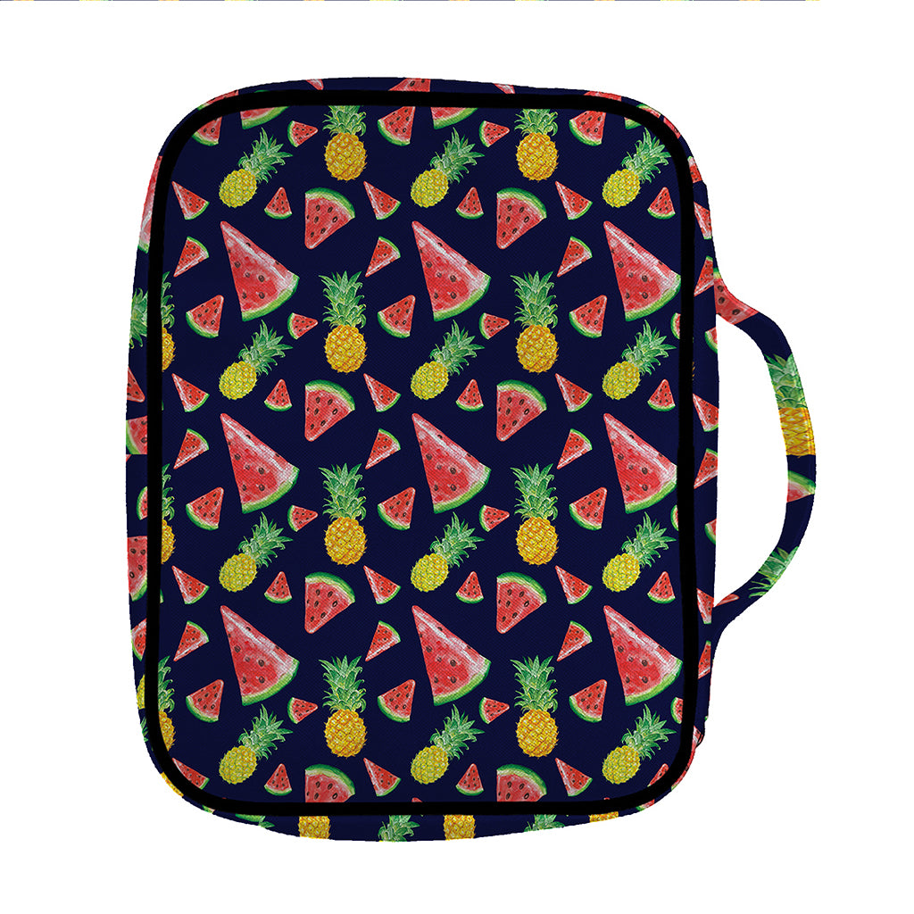 Watercolor Tropical Pattern Print Front Pocket Bible Bag