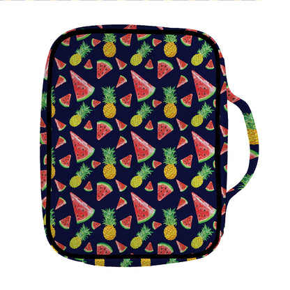 Watercolor Tropical Pattern Print Front Pocket Bible Bag
