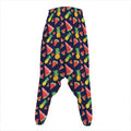 Watercolor Tropical Pattern Print Hammer Pants
