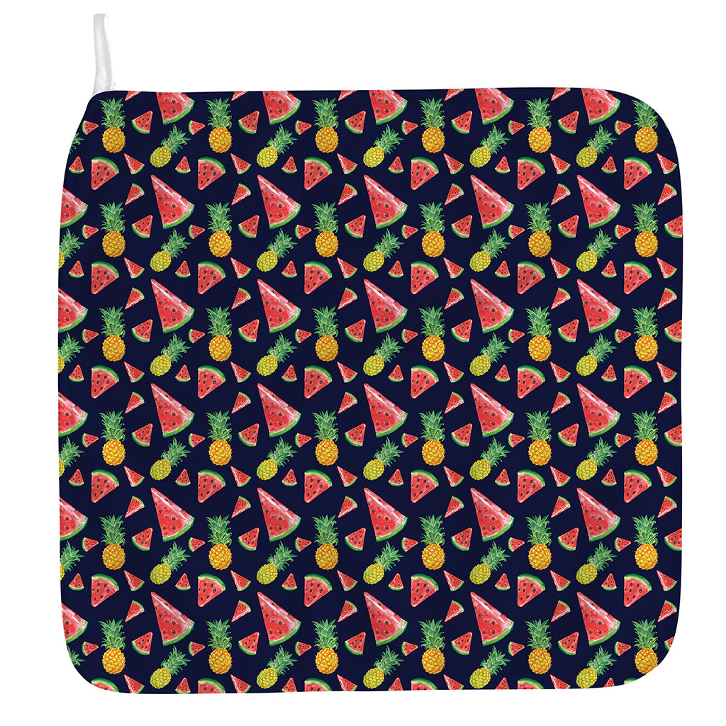 Watercolor Tropical Pattern Print Hand Towel