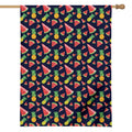 Watercolor Tropical Pattern Print House Flag
