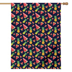 Watercolor Tropical Pattern Print House Flag