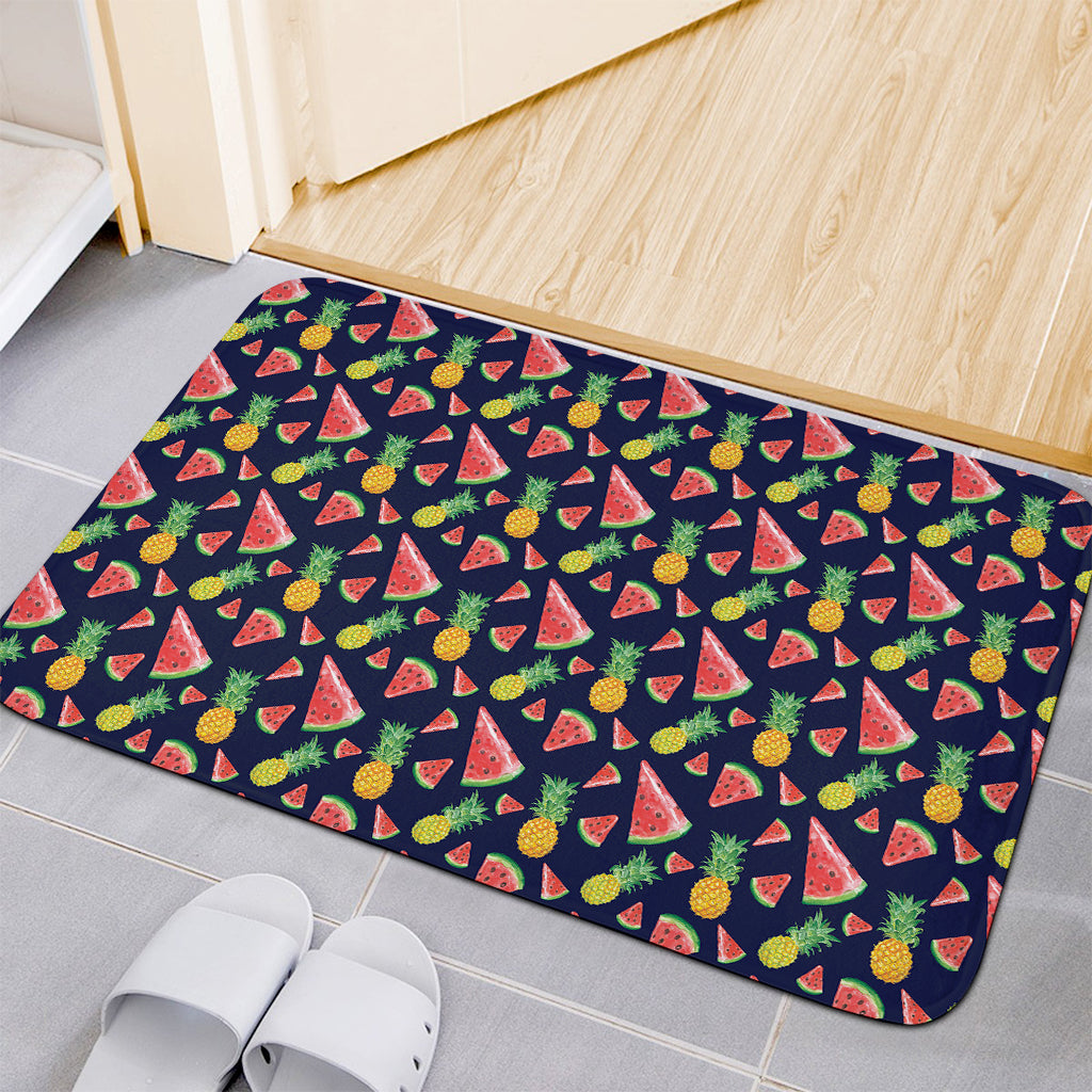 Watercolor Tropical Pattern Print Indoor Door Mat
