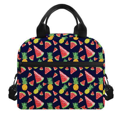 Watercolor Tropical Pattern Print Insulated Lunch Bag