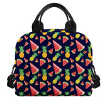 Watercolor Tropical Pattern Print Insulated Lunch Bag