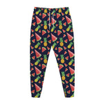 Watercolor Tropical Pattern Print Jogger Pants