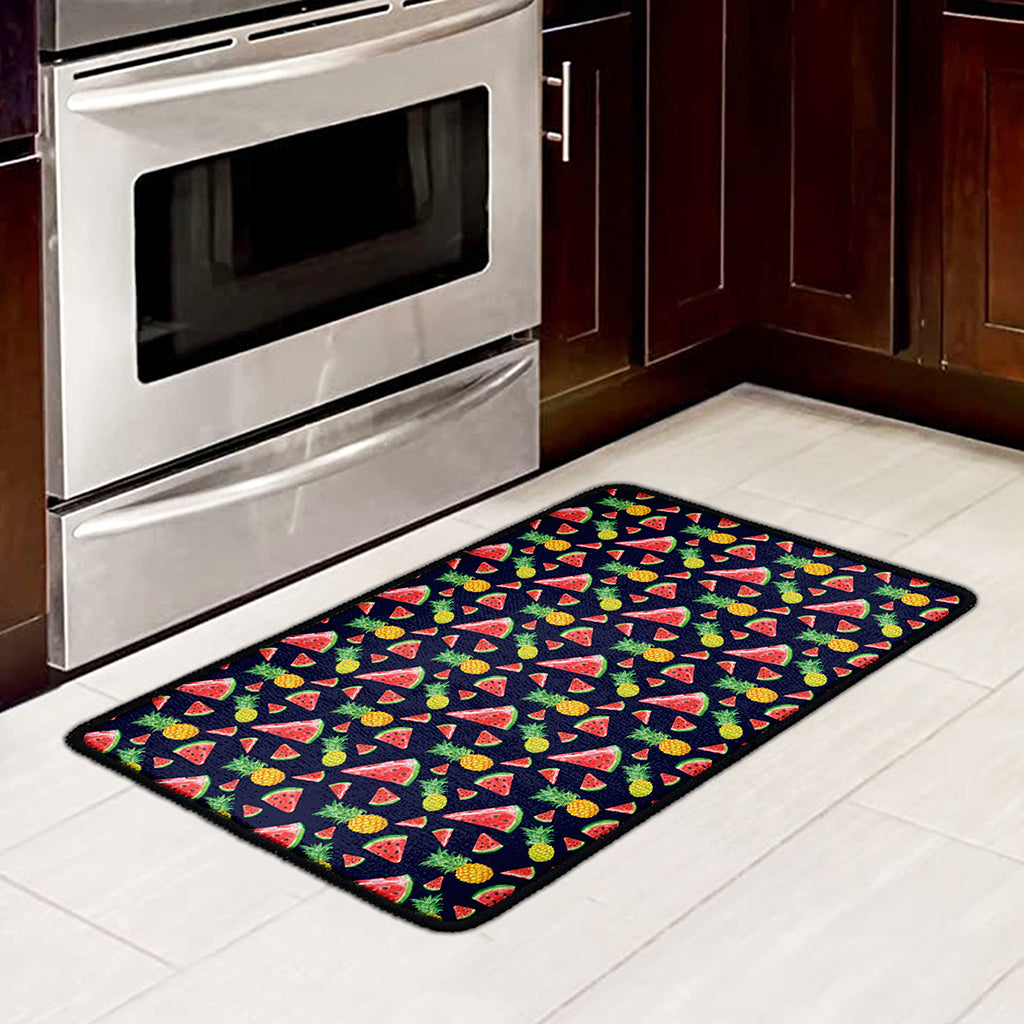 Watercolor Tropical Pattern Print Kitchen Mat