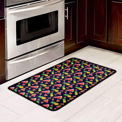 Watercolor Tropical Pattern Print Kitchen Mat
