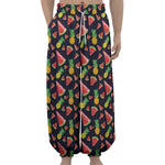 Watercolor Tropical Pattern Print Lantern Pants