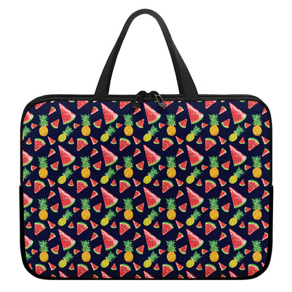 Watercolor Tropical Pattern Print Laptop Sleeve With Handle