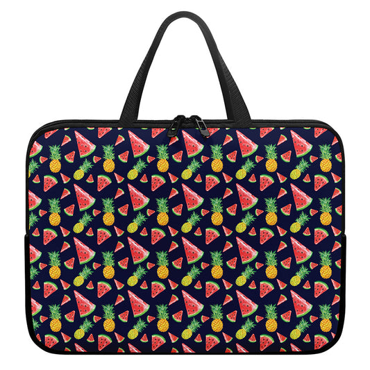 Watercolor Tropical Pattern Print Laptop Sleeve With Handle