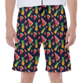 Watercolor Tropical Pattern Print Men's Beach Shorts