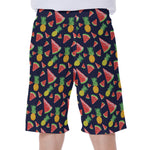 Watercolor Tropical Pattern Print Men's Beach Shorts