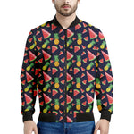 Watercolor Tropical Pattern Print Men's Bomber Jacket