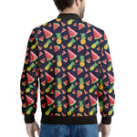 Watercolor Tropical Pattern Print Men's Bomber Jacket
