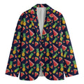 Watercolor Tropical Pattern Print Men's Cotton Blazer