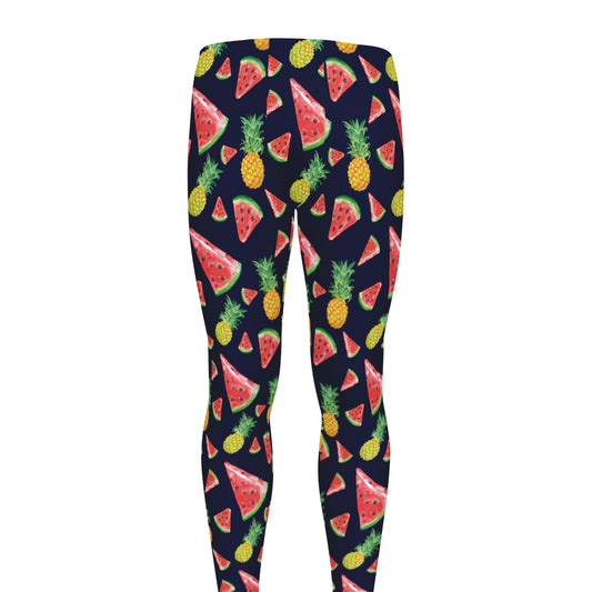 Watercolor Tropical Pattern Print Men's leggings