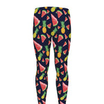 Watercolor Tropical Pattern Print Men's leggings