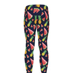 Watercolor Tropical Pattern Print Men's leggings