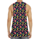 Watercolor Tropical Pattern Print Men's Muscle Tank Top