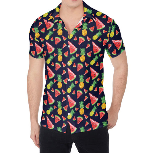 Watercolor Tropical Pattern Print Men's Shirt