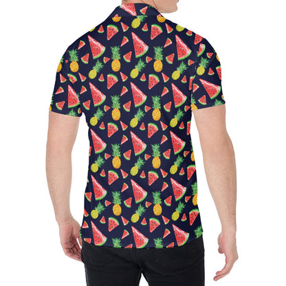 Watercolor Tropical Pattern Print Men's Shirt