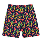 Watercolor Tropical Pattern Print Men's Swim Trunks