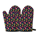 Watercolor Tropical Pattern Print Oven Mitts