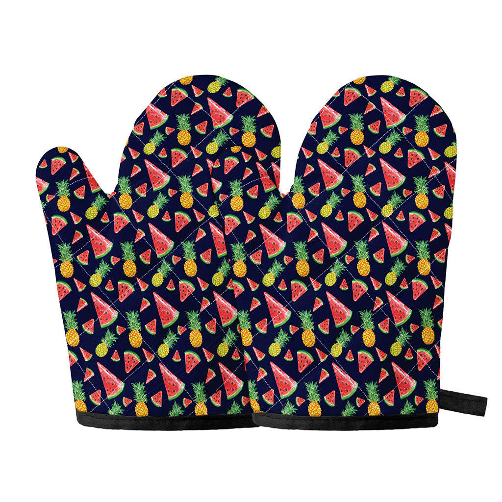Watercolor Tropical Pattern Print Oven Mitts