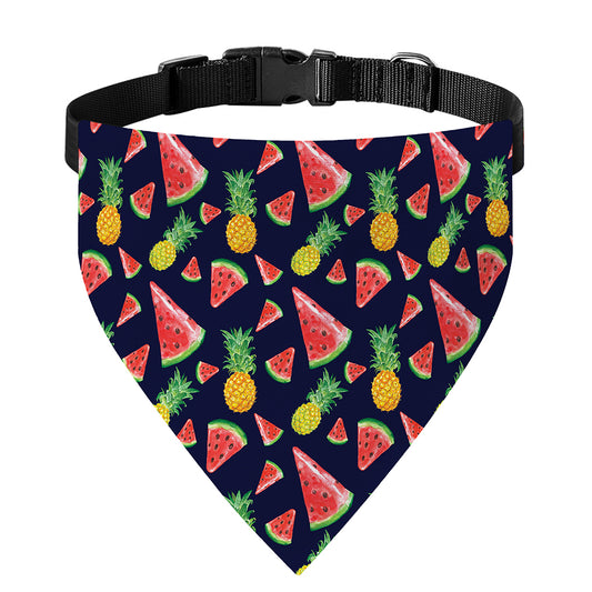 Watercolor Tropical Pattern Print Over The Collar Dog Bandana